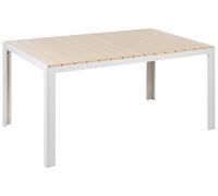 Beliani Outdoor Dining Table For 6 Como 150 Cm 90 Cm Beige