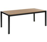 Garden Dining Table VERNIO 180 cm 90 cm Metal Brown/ Black