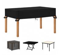 Garden Table Top Cover Waterproof 100x50x40cm Patio Table Covers | Heavy Duty 600D Oxford Fabric Outdoor Table Covers, Windproof Straps & Drawstring, Anti-UV Patio Coffee Table Cover