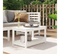 Garden Table White 82.5x50.5x45 cm Solid Wood Pine Berkfield Home White One Size