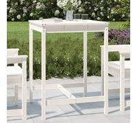 Garden Table White 82.5x82.5x110 cm Solid Wood Pine Berkfield Home White One Size