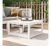 Garden Table White 82.5x82.5x45 cm Solid Wood Pine Berkfield Home White One Size