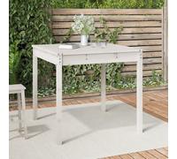 Garden Table White 82.5x82.5x76 cm Solid Wood Pine Berkfield Home White One Size