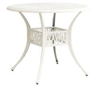 Garden Table White 90x90x74 cm Cast Aluminium