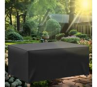 Garden Table Winter Cover 195x130x65cm - Waterproof Windproof UV Resistant 420D Rectangular Protective Cover for Outdoor Furniture