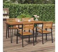 (180 x 90 x 75 cm) vidaXL Garden Table Dining Coffee Table with Hairpin Legs Solid Wood Acacia