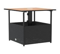 Garden Table with Parasol Hole Outdoor Table Side Table Poly Rattan vidaXL