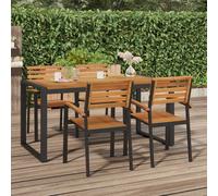 vidaXL Garden Table Dining Coffee Table with U-shaped Legs Solid Wood Acacia