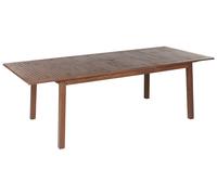 Extending Garden Dining Table CESANA 180/240 cm 100 cm Acacia Wood Dark Brown
