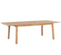 Extending Acacia Garden Table 180/240 x 100 cm Light Wood CESANA