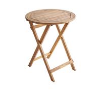 Beliani Bistro Table Prossedi 60 Cm 60 Cm Acacia Wood Brown