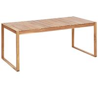 Garden Dining Table SASSARI II 180 cm 90 cm Certified Acacia Wood Light Brown