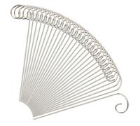 Garden Tags Hooks, Weather Resistant Set, 30 Piece Professional Grade Metal Flower Tag Stakes, High Contrast Silver Finish, Industrial Strength Support Rods, Planting Holders for Orchards and Outdoor