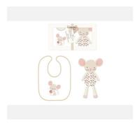 Garden Tales Bib & Teddy Set - Multicolour