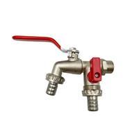 Garden Tap 1Pc Dual Socket Garden Water Pipe Faucet, Universal Threaded Multi-Component Outdoor, Compatible with Sprinklers and Wate for the Courtyard(1pc Red)