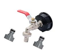 Garden Tap Water Splitter，water butt tap outdoor faucet Hose Splitter,Tap Connector Tank Adapter 1/2" Garden Hose Faucet Water Tank Hose Connector Tap