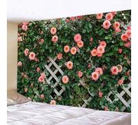 Garden Tapestry Wall Hanging Fence Extra Large Tapestry Fabric Wall Hangings Art 3D Print Tapestries for Bedroom Living Room Home Decor 230x230 cm a-8754