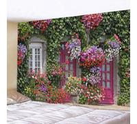 Garden Tapestry Wall Hanging Flowers Large Tapestry Fabric Wall Hangings Art 3D Print Tapestries for Bedroom Living Room Home Decor 180x230 cm a-8788