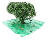 Garden Tarp,Shrub Trimming Catcher with 12 Inches Hole - Tree Pruning Cloth with Four Corner Buckles Waterproof Barrier for Vegetables Lawn Grass Plants Home Greenhouse Fruits Camping Yard