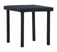 vidaXL Garden Tea Table Black 40x40x40cm Poly Rattan Outdoor Coffee Stand