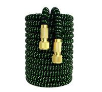 Garden Telescopic Water Pipe High Pressure Car Wash Expandable Hose Flexible Watering Irrigation(Black Green,25ft)