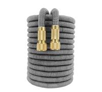 Garden Telescopic Water Pipe High Pressure Car Wash Expandable Hose Flexible Watering Irrigation(Light Grey,150ft)