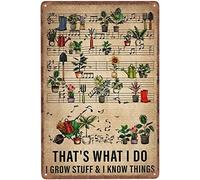 Garden That’s What I Do I Grow Stuff & I Know Things Vintage Metal Tin Sign Iron Painting Retro Signs for Home Coffee Kitchen Outdoor Wall Decor Gifts For Men Women Girls 8x5.5 Inch Plaque Tin Sign