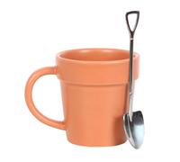 Garden-Themed Mug Set - Potting Shed Range Mug with Plant Pot Design, Ceramic Tea Mug & Mini Shovel Spoon - Perfect Garden Decor Gift Set