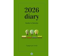 Garden themed Sunday to Saturday 2026 Diary: 2 pages per week ~ 161 pages ~ A5 size