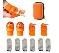 Garden Thumb Cutter | Small Thimbles for Harvesting - 11 Piece Finger Guard Fruit Cutter - for Use in the Garden Yard Fruit Plantation as well as for Plants Tomatoes and