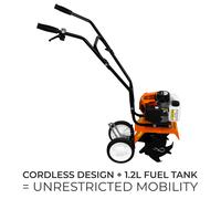 T-Mech Petrol Cultivator Rotavator Cordless Garden Tiller