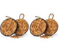 Garden Ting Mealworm Suet Coco Halves Wild Bird Treat, 400 g (Pack of 2)