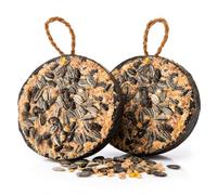 Garden Ting Sunflower Suet Coconut Halves Wild Bird Treat, 2 Pack