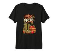 Garden to Plate Fresh Apples Farm Boots Design Premium T-Shirt