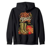 Garden to Plate Fresh Apples Farm Boots Design Zip Hoodie