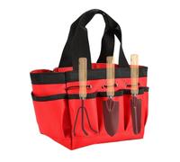 Garden Tool Bag, 600D Tool Storage Bag, Multi Pocket Gadget Storage Bag, Multi-Purpose Portable Garden Bag with Handles, Garden Tool Kit Holder for Garden, Camping, Park, red, see description, See