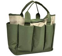 Garden Tool Bag, Garden Tote Bag with 8 Pockets, Canvas Garden Tool Storage Bags, Heavy-Duty Large Organizer Bag for Garden Tool Kit, Gardening Organizer for Women Men Indoor and Outdoor Gardening