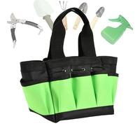 Garden Tool Bag - Robust Garden Bag with Many Compartments | Portable Garden Bag with Many Compartments, Storage Bag for Gardening, Camping, Park, Robust Garden Bag, Green, see description, See