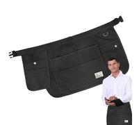 Garden Tool Belt - Canvas Gardening Belts, Pocket Tool Belts | Multifunctional Portable Florist Tool Belt, Adjustable Utility Belts for Gardening, Electrician, (Black, Khaki)(25.59x14.17 Inches)
