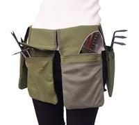 Garden Tool Belt Canvas Waist Tool Apron with Pockets Gardening Kit Tote Bag Home Organizer Gardening Tool Kit Holder Lawn Yard Storage Bag Carrier