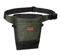 Garden Tool Belt for Women & Men, Forest Green Denim Gardening Apron with Structured Opening, 2 Large Pockets + 2 Inner Pockets, Wide Belt Utility Tool Pouch for Gardening, Florist & Craft