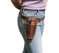 Garden Tool Belt, Handmade Premium Leather with Pouches Pockets Holster for Women & Men, Gardeners, Florists, Electrician, Carpenter, Flower Farmer, Landscaper, Construction (Small Size)