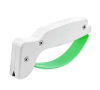 Garden Tool Sharpener, 1 PCS Portable Pocket Knife Sharpener, Outdoor Portable Handheld Sharpener, Handheld Knife Sharpener for Outdoor and Kitchen Knives (White+Green)