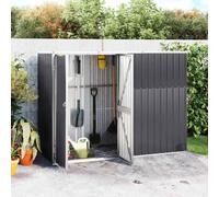 (anthracite, 225 x 89 x 161 cm) vidaXL Garden Tool Shed Blanket Box Outdoor Tool Storage Shed Galvanised Steel