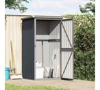 (anthracite, 88 x 89 x 161 cm) vidaXL Garden Tool Shed Blanket Box Outdoor Tool Storage Shed Galvanised Steel
