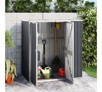 Garden Tool Shed Blanket Box Outdoor Tool Storage Shed Galvanised Steel vidaXL