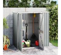 Garden Tool Shed Blanket Box Outdoor Tool Storage Shed Galvanised Steel vidaXL