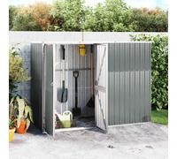 Garden Tool Shed Grey 225x89x161 cm Galvanised Steel Outdoor Storage Lockable XL