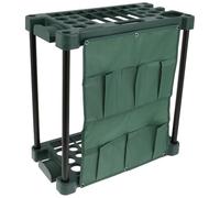 Garden Tool Storage Rack Garages Construction Farm Tool Organizer Complete with Slots and Brackets Gardening Stand Pocket for Yard Broom, Shovel, Rake