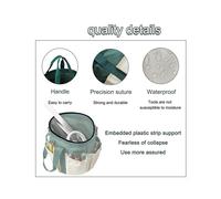Garden Tools Bucket Bag - Oxford Cloth Gardening Tote with Multiple Pockets for Tool Storage